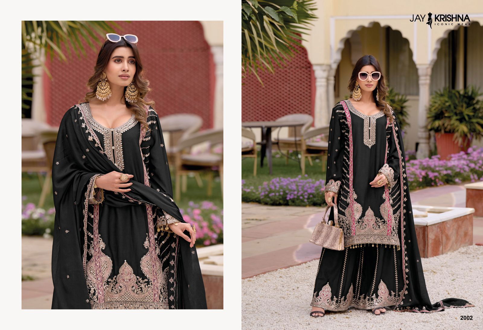 Readymade 2 By Your Choice Chinon Designer Suits Suppliers In India
